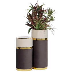 Set suport pentru flori ModaLife Vanesa (Brown/Beige/Gold)