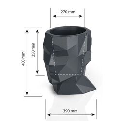 Ghiveci Monumo Adonis 40/25 (Anthracite) Thumb