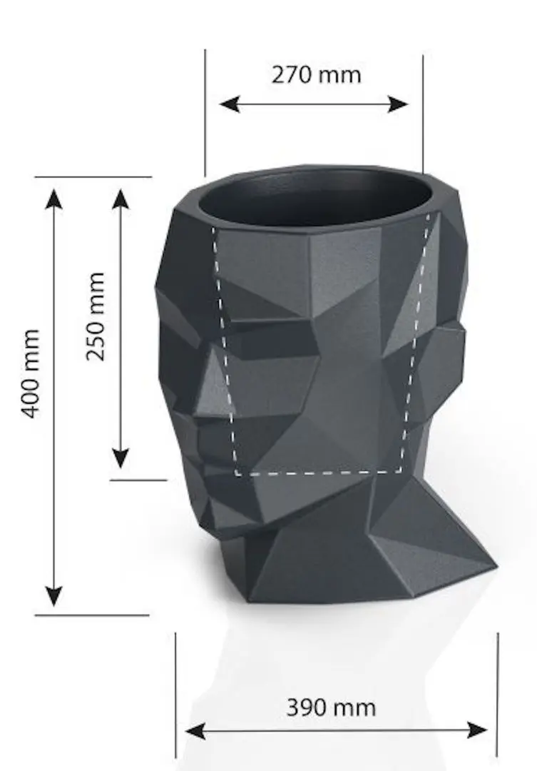 Ghiveci Monumo Adonis 40/25 (Anthracite) - 6