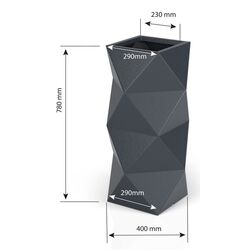 Горшок Monumo Asti 78cm (White) Thumb