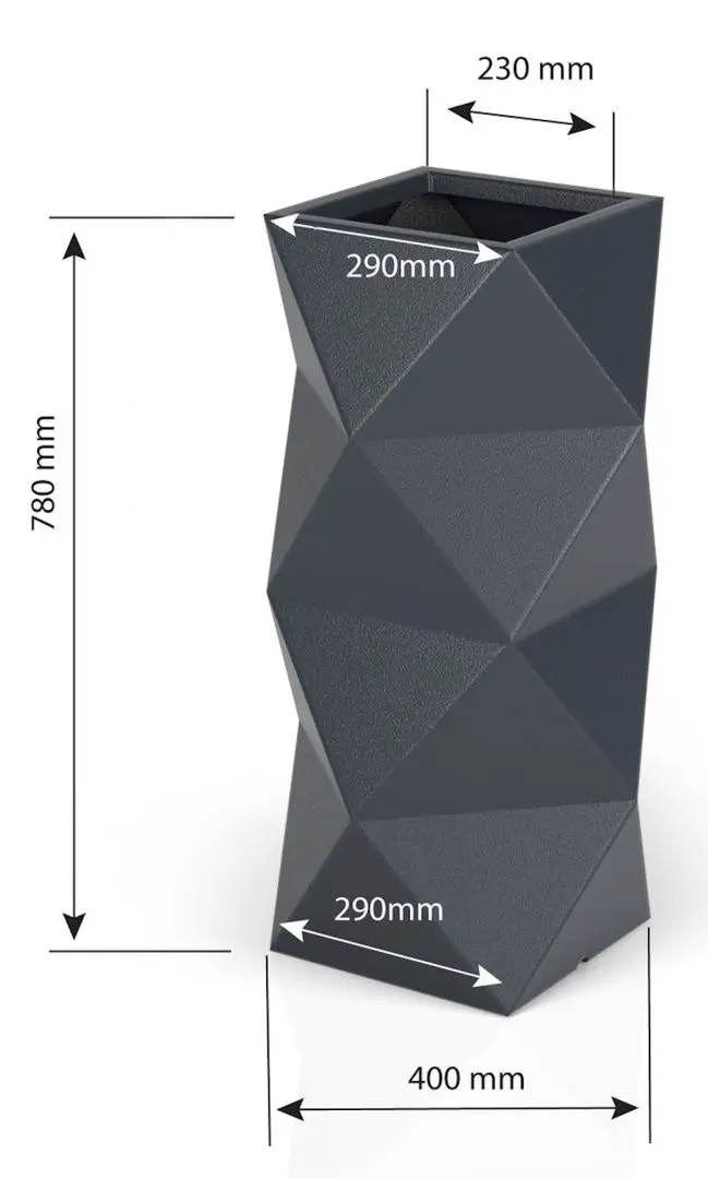 Горшок Monumo Asti 78cm (White) - 4