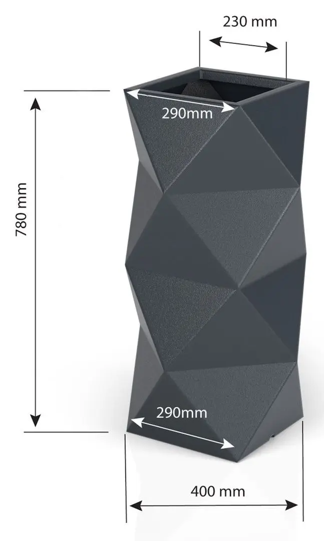 Ghiveci Monumo Asti Light 78cm (White) - 6