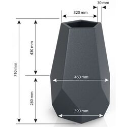 Горшок Monumo Bari Light 71cm (White) Thumb