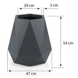 Ghiveci Monumo Flavi 54cm (Anthracite) Thumb