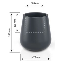 Горшок Monumo Lago 50/23 (Anthracite) Thumb