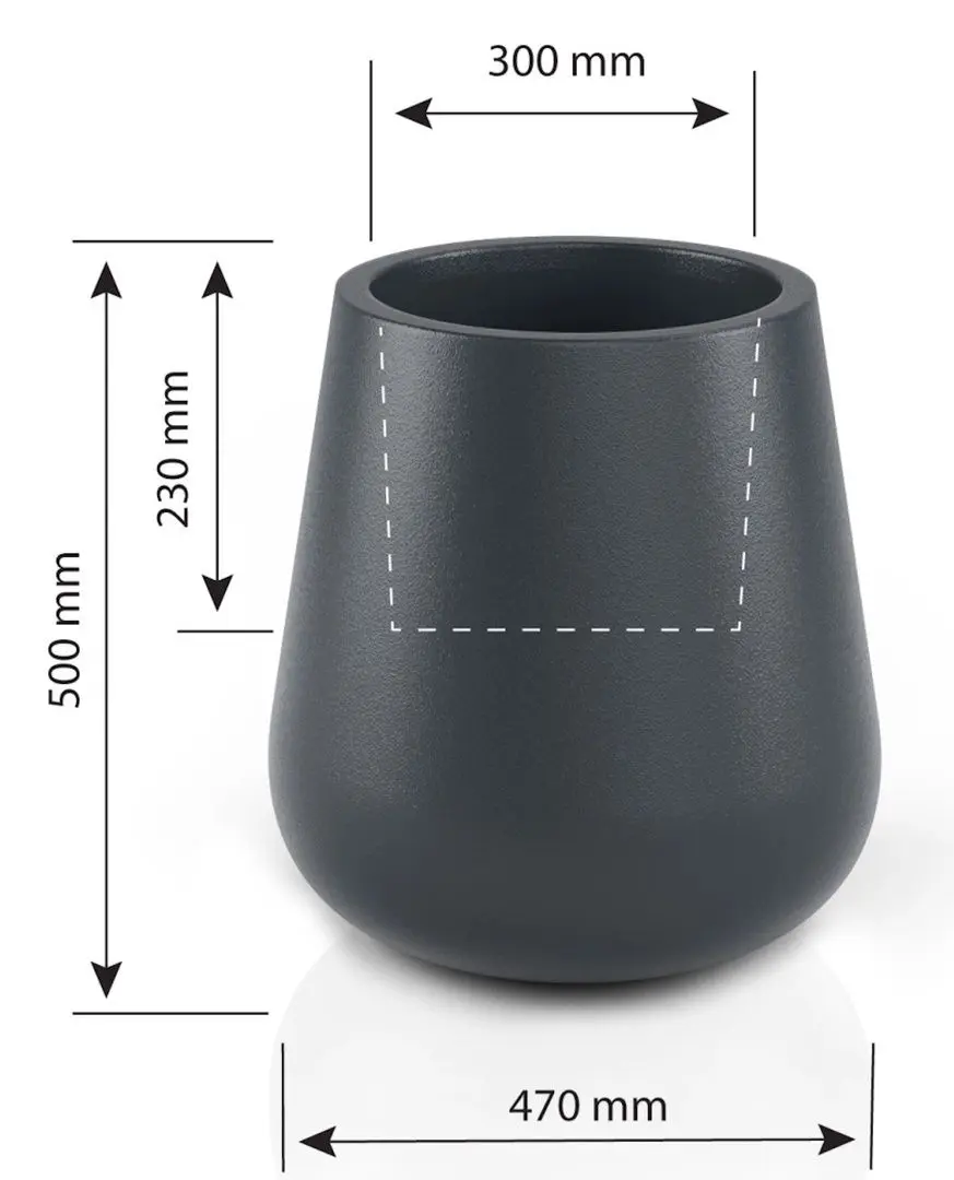 Горшок Monumo Lago 50/23 (Anthracite) - 4