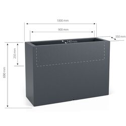 Ghiveci Monumo Longerino 70/25 (White) Thumb