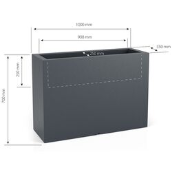 Ghiveci Monumo Longerino Light 70/25 (White) Thumb
