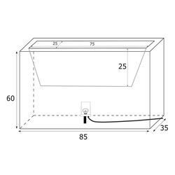 Ghiveci Monumo Lungo Grande Light 60/25 (White) Thumb