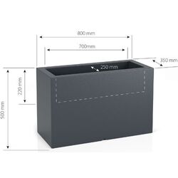 Горшок Monumo Lungo Maxi 50/22 (Anthracite) Thumb