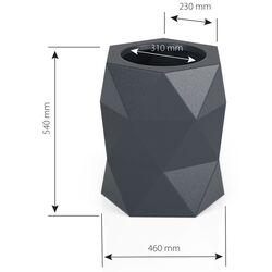 Ghiveci Monumo Modena 54cm (Anthracite) Thumb