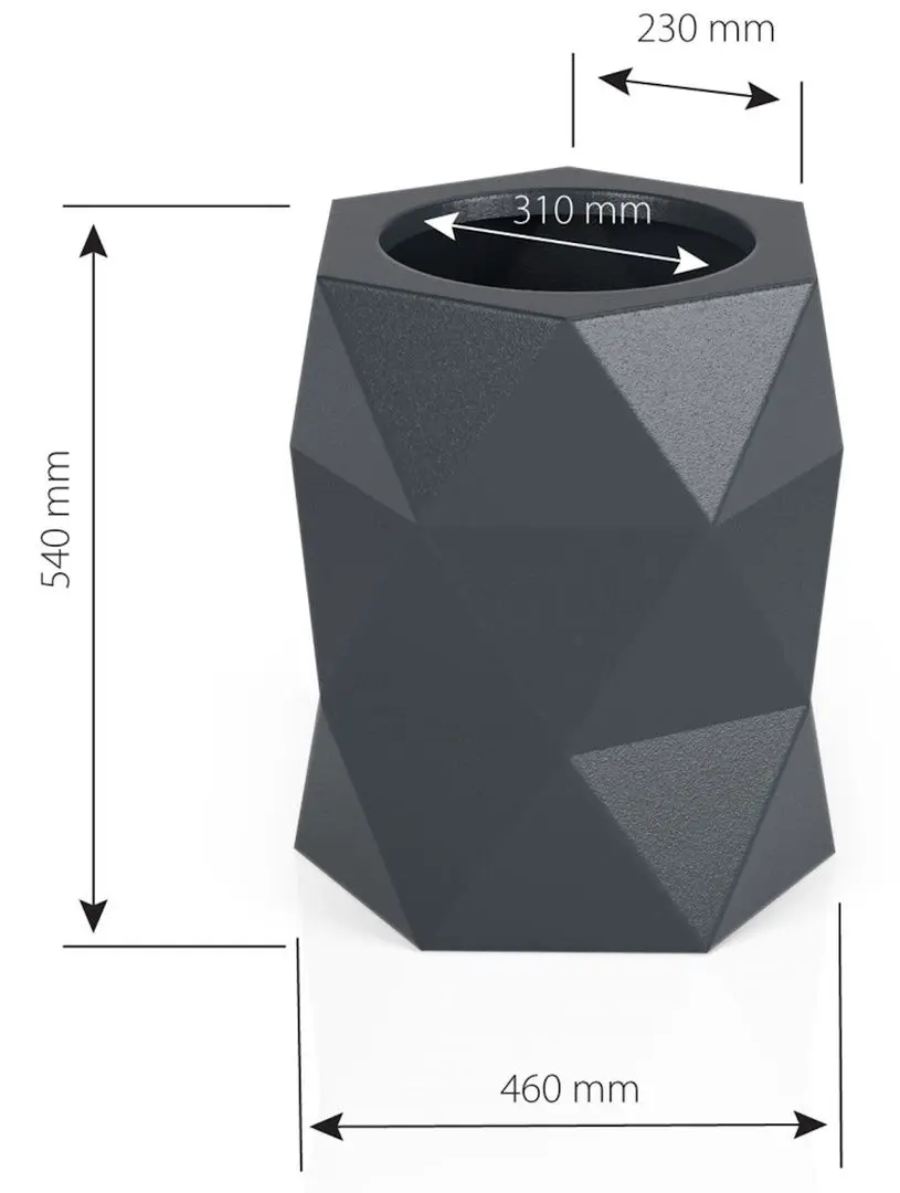 Ghiveci Monumo Modena 54cm (Anthracite) - 3