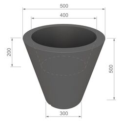 Ghiveci Monumo Ovo Light 50/20 (White) Thumb