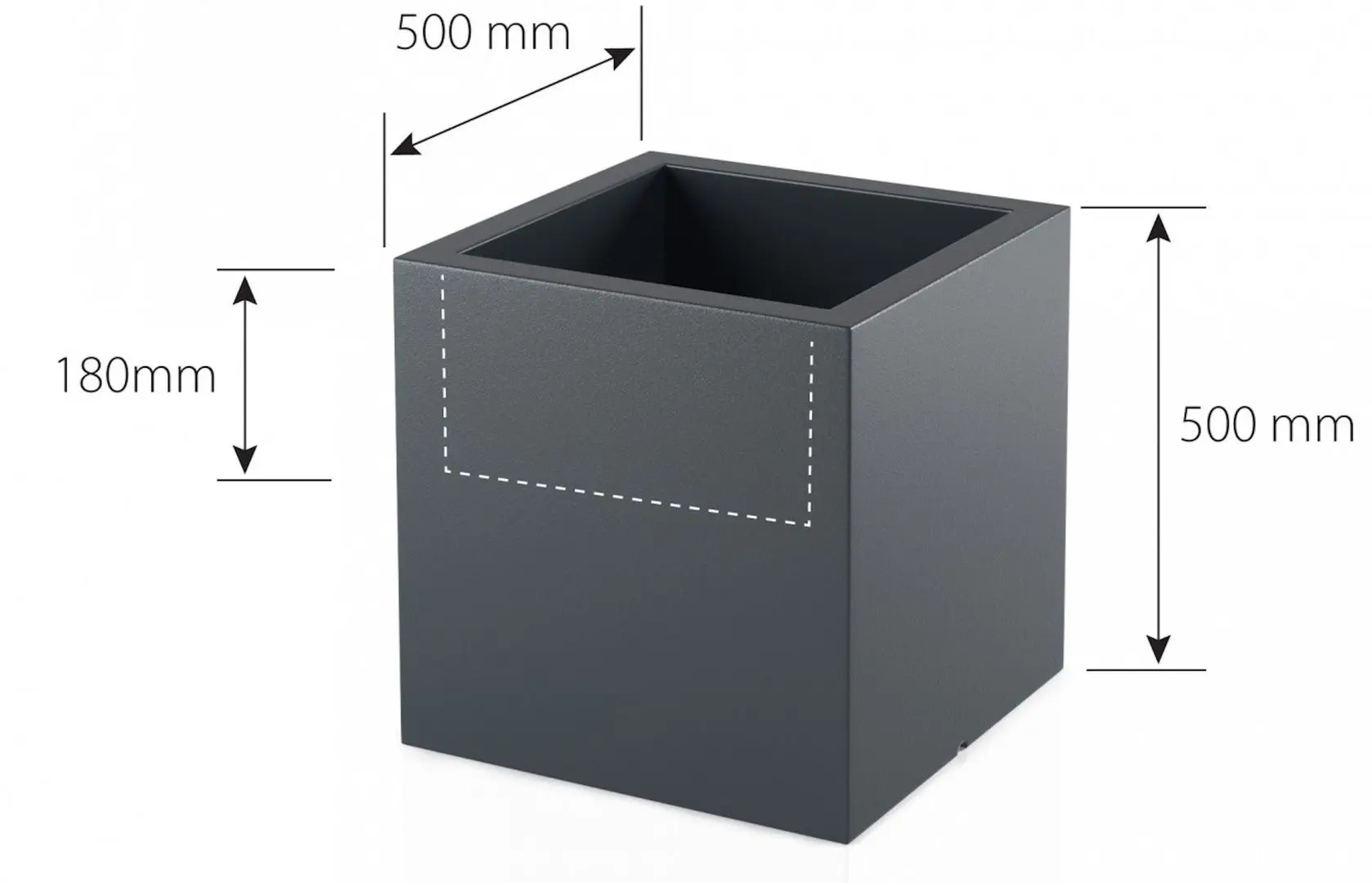 Горшок Monumo Pixel Pot 50/18 (Anthracite) - 3
