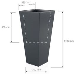 Ghiveci Monumo Slim Line M 110/50 (Anthracite) Thumb