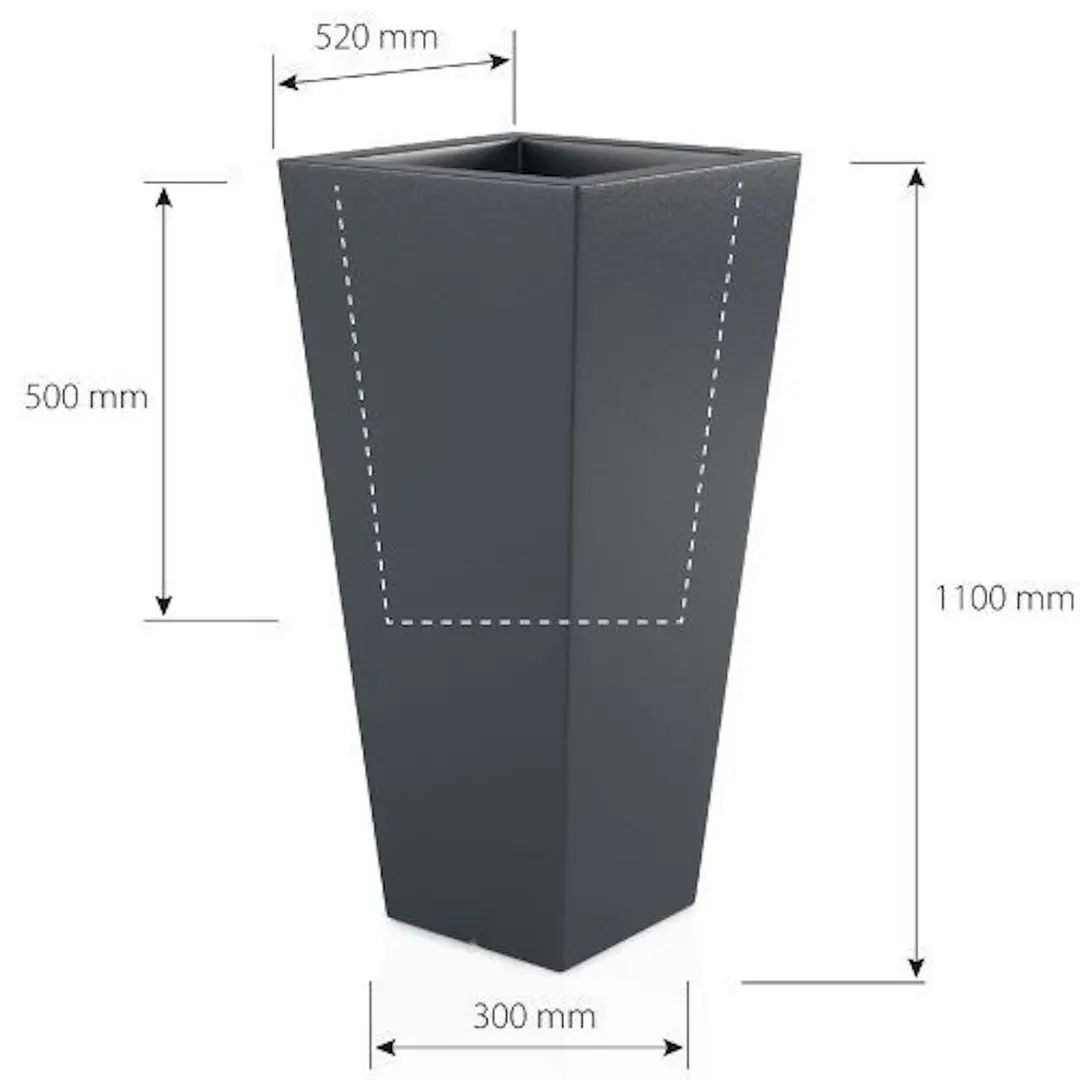 Ghiveci Monumo Slim Line M 110/50 (Anthracite) - 3