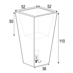 Горшок Monumo Slim Line M-Light 110cm (White) Thumb