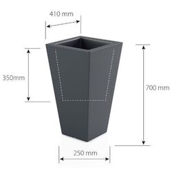 Горшок Monumo Slim Line S 70/35 (Anthracite) Thumb