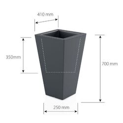 Ghiveci Monumo Slim Line S 70/35 (White) Thumb