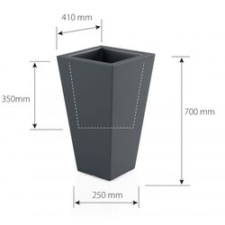 Ghiveci Monumo Slim S Light 70/35 (White) Thumb