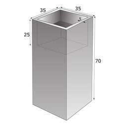 Горшок Monumo Tower Pot 70/25 (Anthracite) Thumb