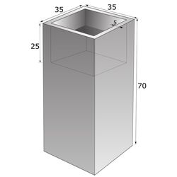Ghiveci Monumo Tower Pot 70/25 (White) Thumb