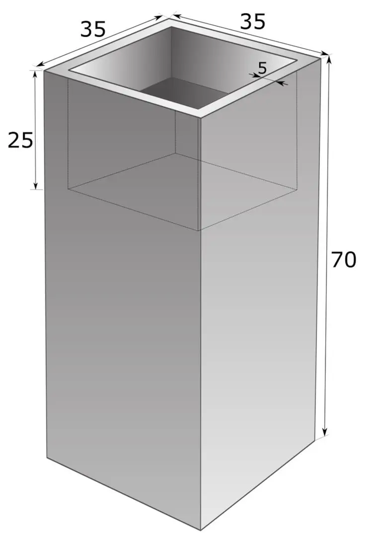 Ghiveci Monumo Tower Pot 70/25 (White) - 4