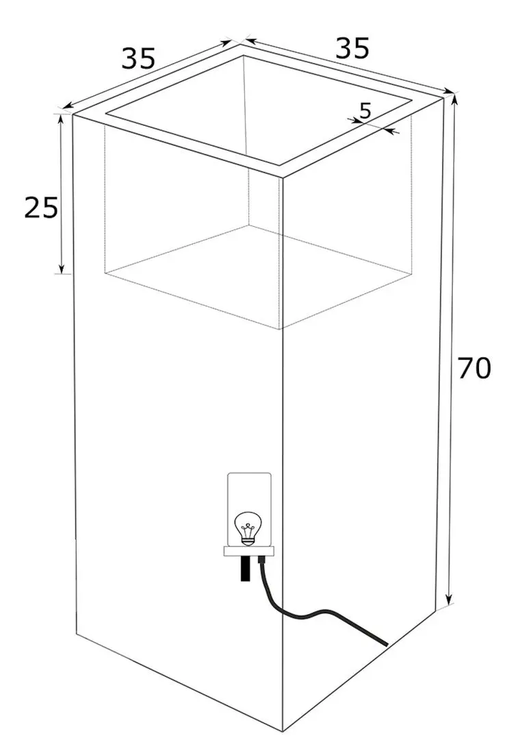 Ghiveci Monumo Tower Pot Light 70/25 (White) - 5