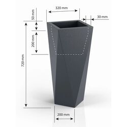 Ghiveci Monumo Vaso 72/20 Light (White) Thumb