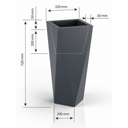 Ghiveci Monumo Vaso 72/20 (White) Thumb