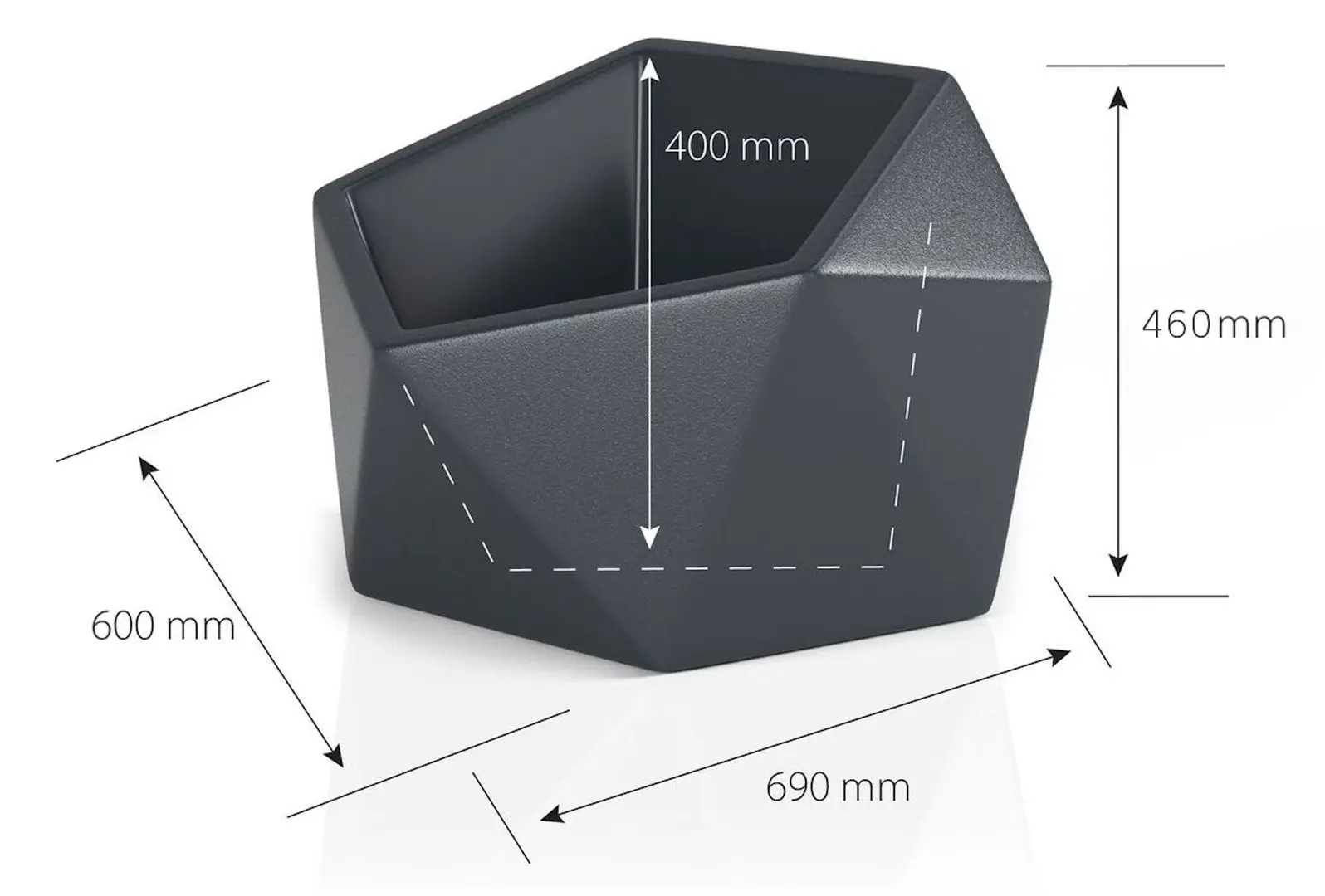 Горшок Monumo Vesari 45.8/40 (Anthracite) - 3
