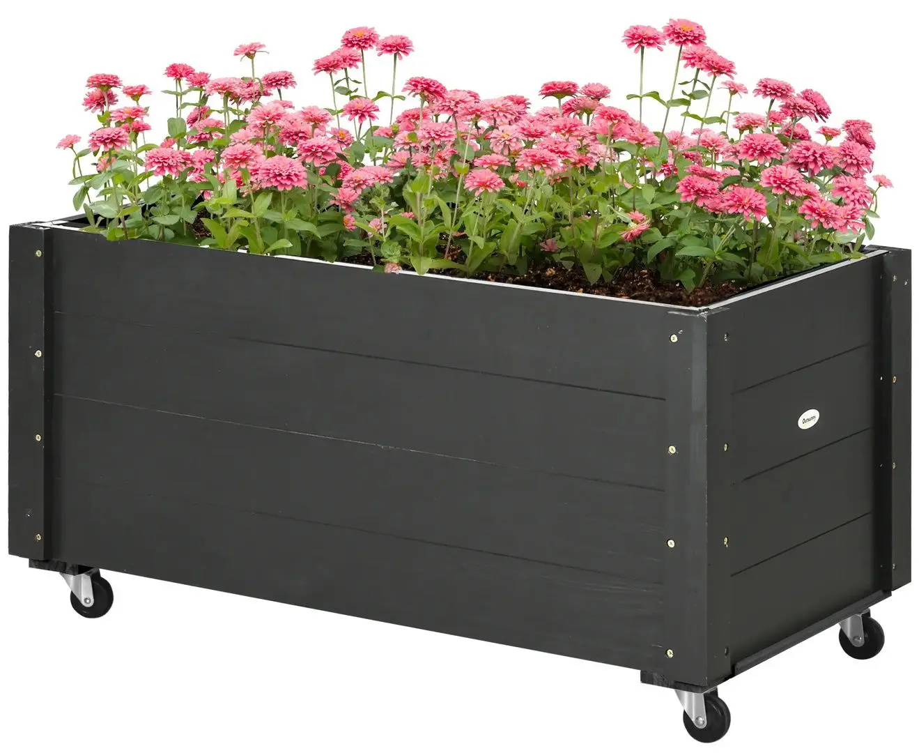 Jardiniera de flori mobila Outsunny 845-910V00BK (Black)
