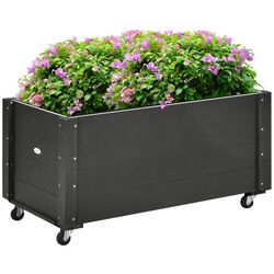 Jardiniera de flori mobila Outsunny 845-910V00BK (Black) Thumb