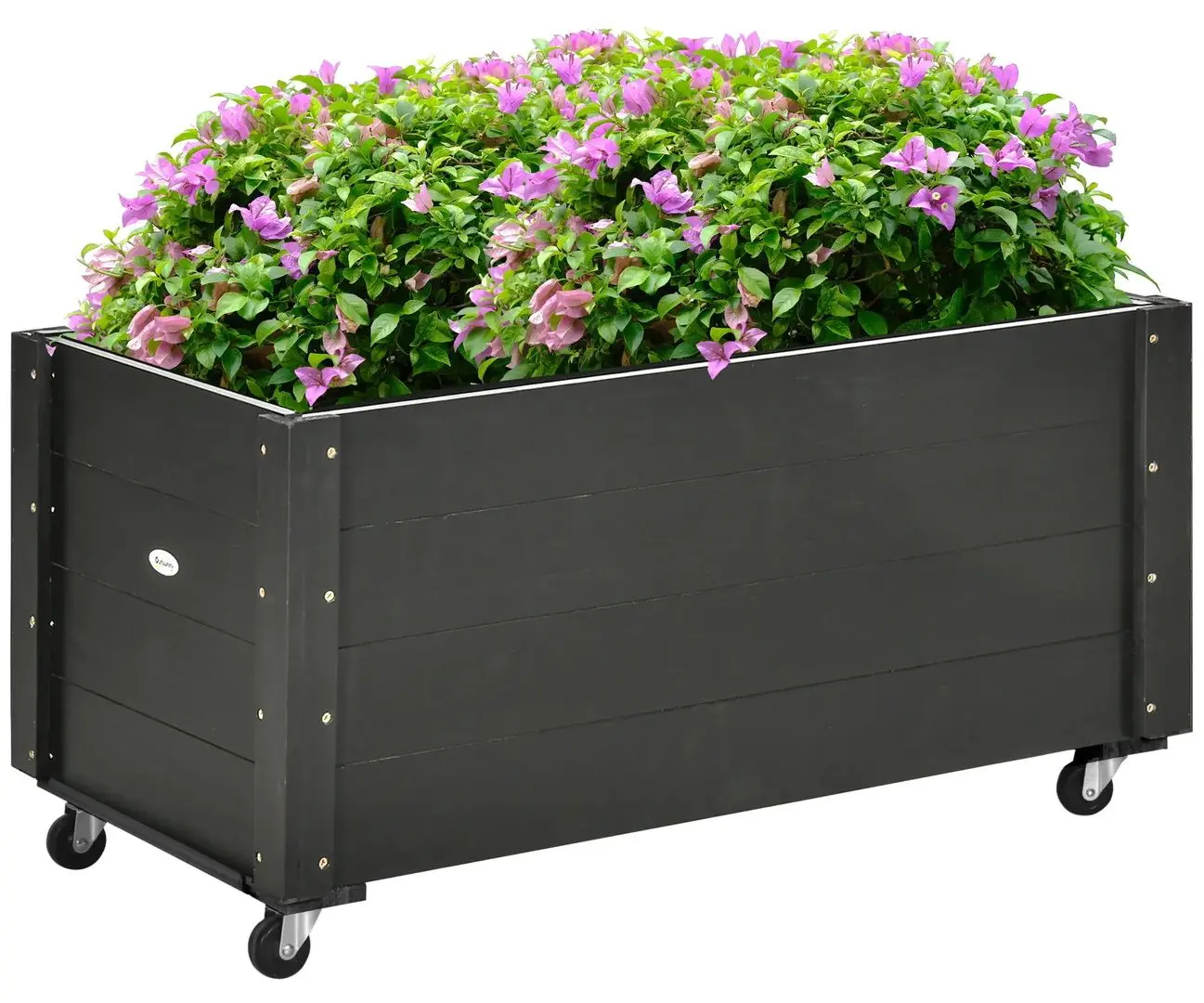 Jardiniera de flori mobila Outsunny 845-910V00BK (Black)