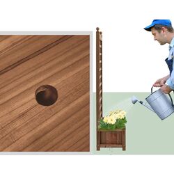 Jardiniera de flori + spalier Outsunny 845-463 (Brown) Thumb