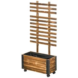 Цветочный ящик + шпалера Outsunny 845-797V00DW (Natural) Thumb