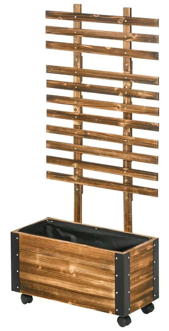 Цветочный ящик + шпалера Outsunny 845-797V00DW (Natural)