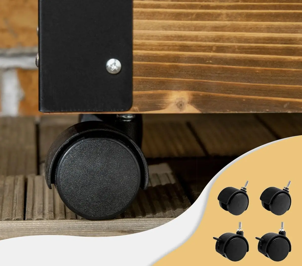 Цветочный ящик + шпалера Outsunny 845-797V00DW (Natural)