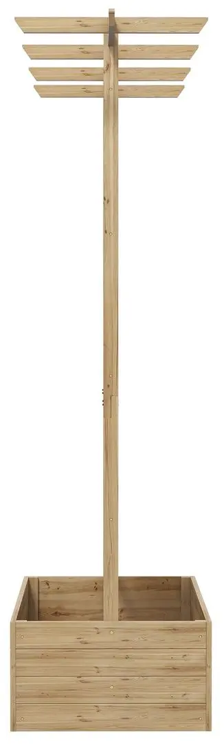 Jardiniera de flori + spalier Outsunny 845-999V00ND (Natural)