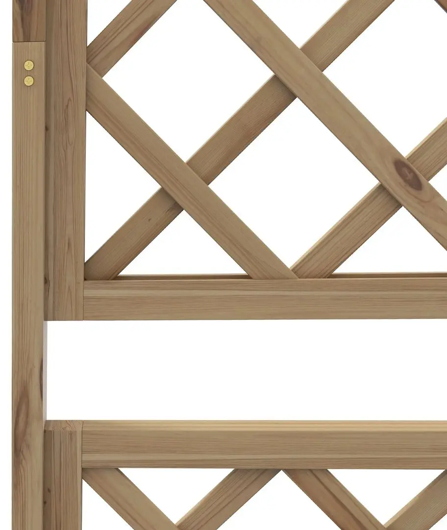 Jardiniera de flori + spalier Outsunny 845-999V00ND (Natural)