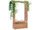 Jardiniera de flori + spalier Outsunny 84H-044V00BN (Natural)