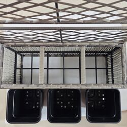 Jardiniera de flori + spalier Outsunny 867-186V00GG (Light Grey) Thumb