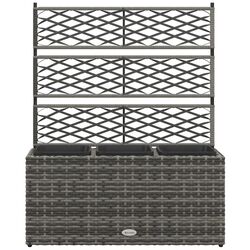 Jardiniera de flori + spalier Outsunny 867-186V00GG (Light Grey)