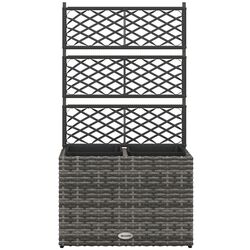 Jardiniera de flori + spalier Outsunny 867-187V00GG (Grey)