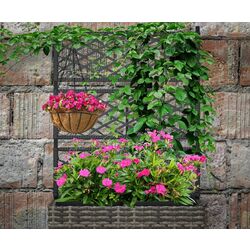 Jardiniera de flori + spalier Outsunny 867-187V00GG (Grey) Thumb