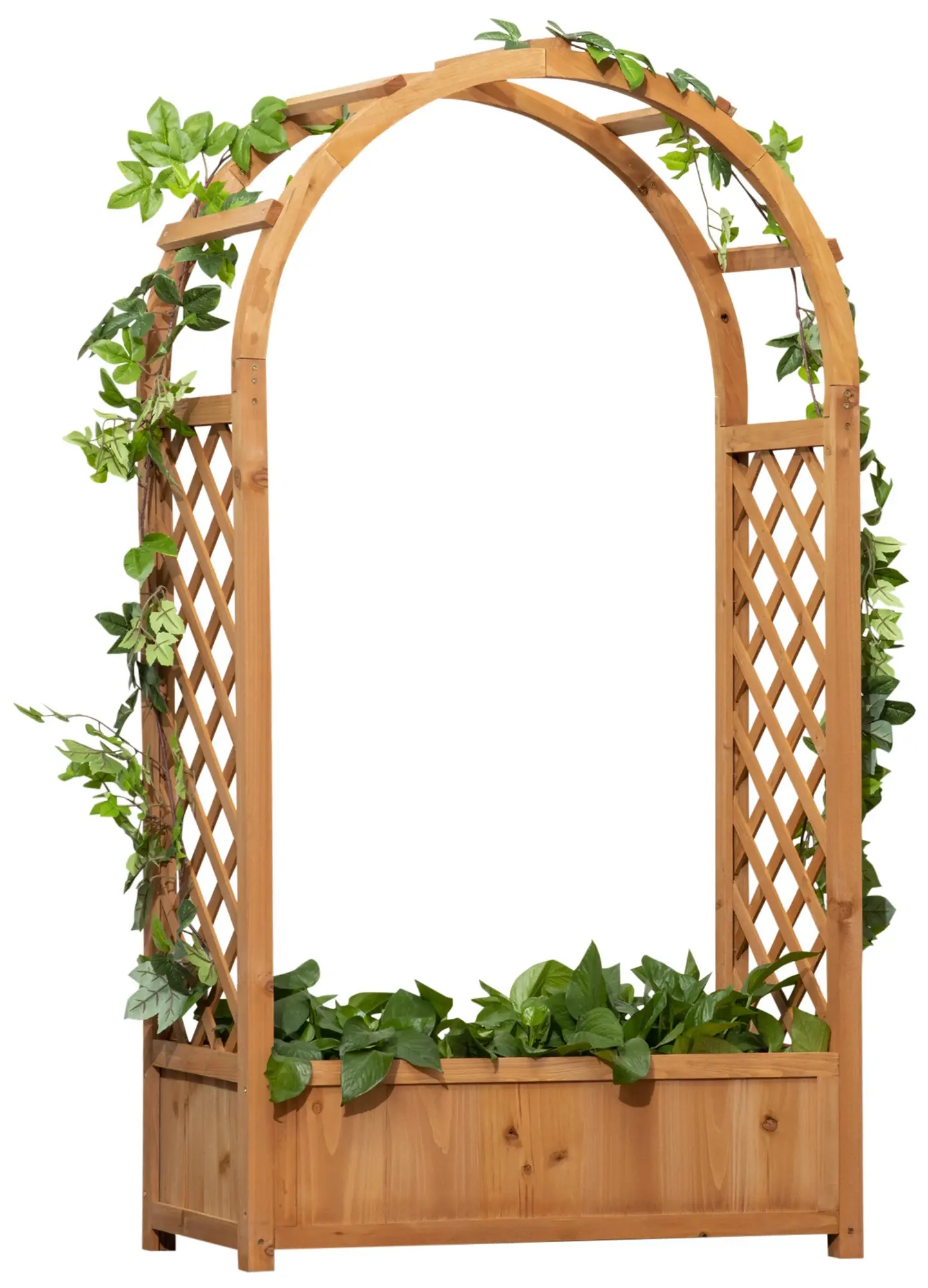 Jardiniera cu spalier Outsunny 845-777V00BN (Natural) - 3