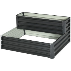 Двухъярусная приподнятая грядка Outsunny 845-843V00CG (Dark Grey) Thumb
