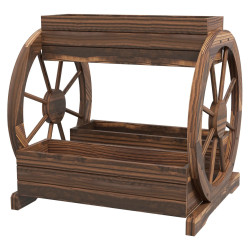 Pat de gradina inaltat cu 2 nivele Outsunny 84H-030V00TN (Natural) Thumb