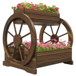 Pat de gradina inaltat cu 2 nivele Outsunny 84H-030V00TN (Natural) Thumb