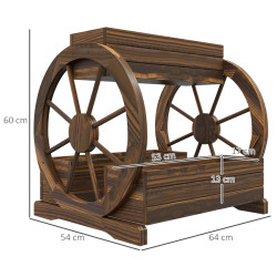 Pat de gradina inaltat cu 2 nivele Outsunny 84H-030V00TN (Natural) Thumb